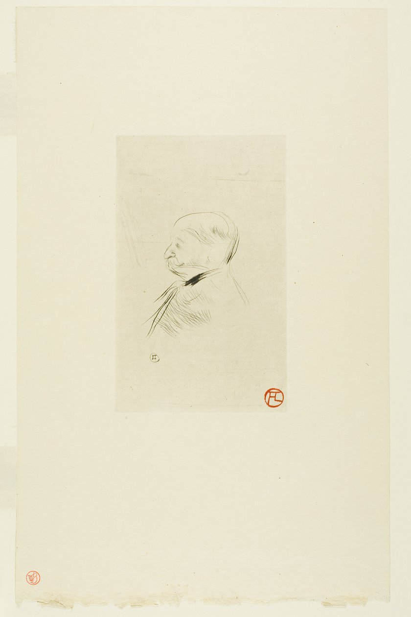 Portret van een Man door Henri de Toulouse-Lautrec