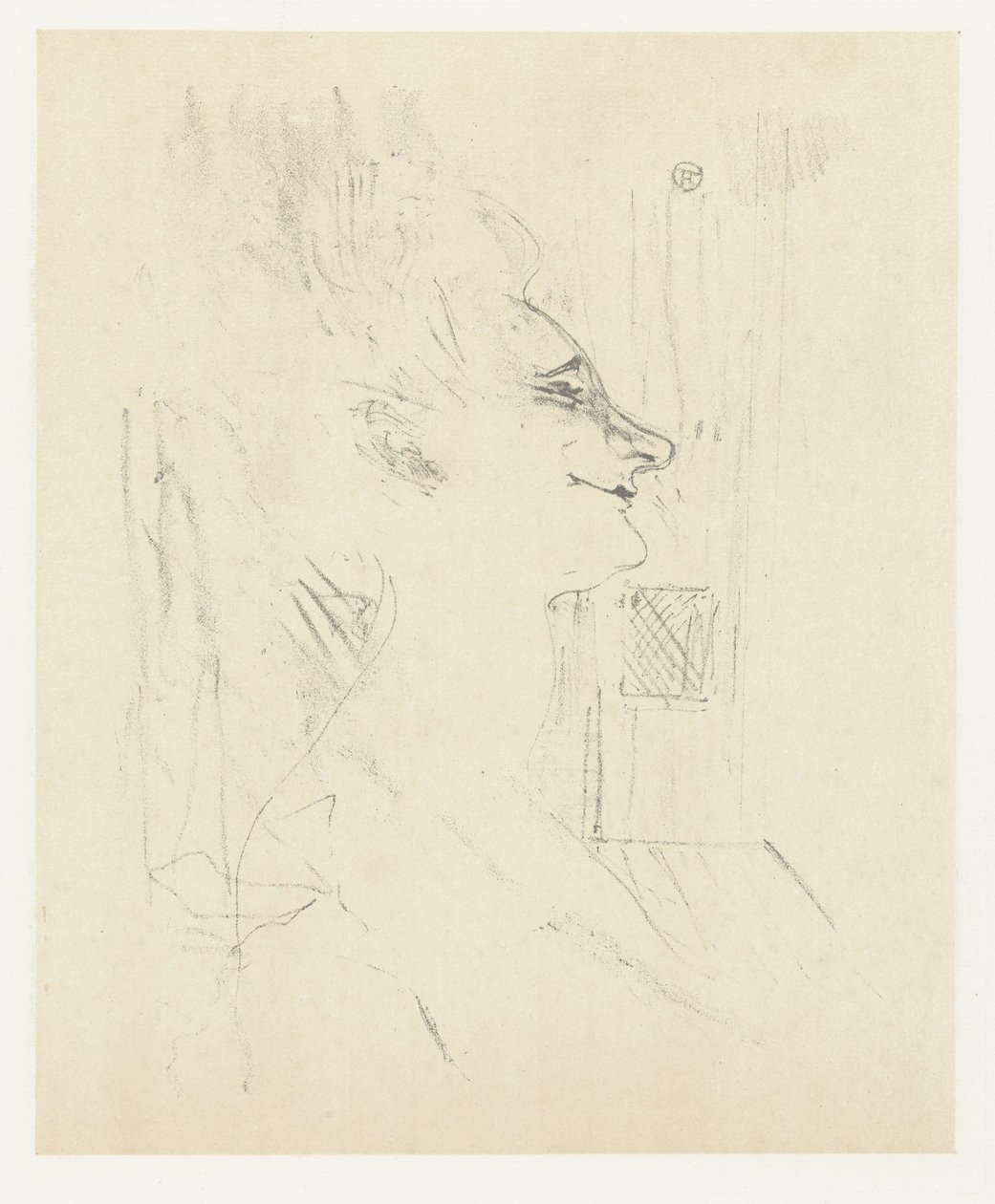 Portret van actrice Yvette Guilbert in Soularde door Henri de Toulouse Lautrec