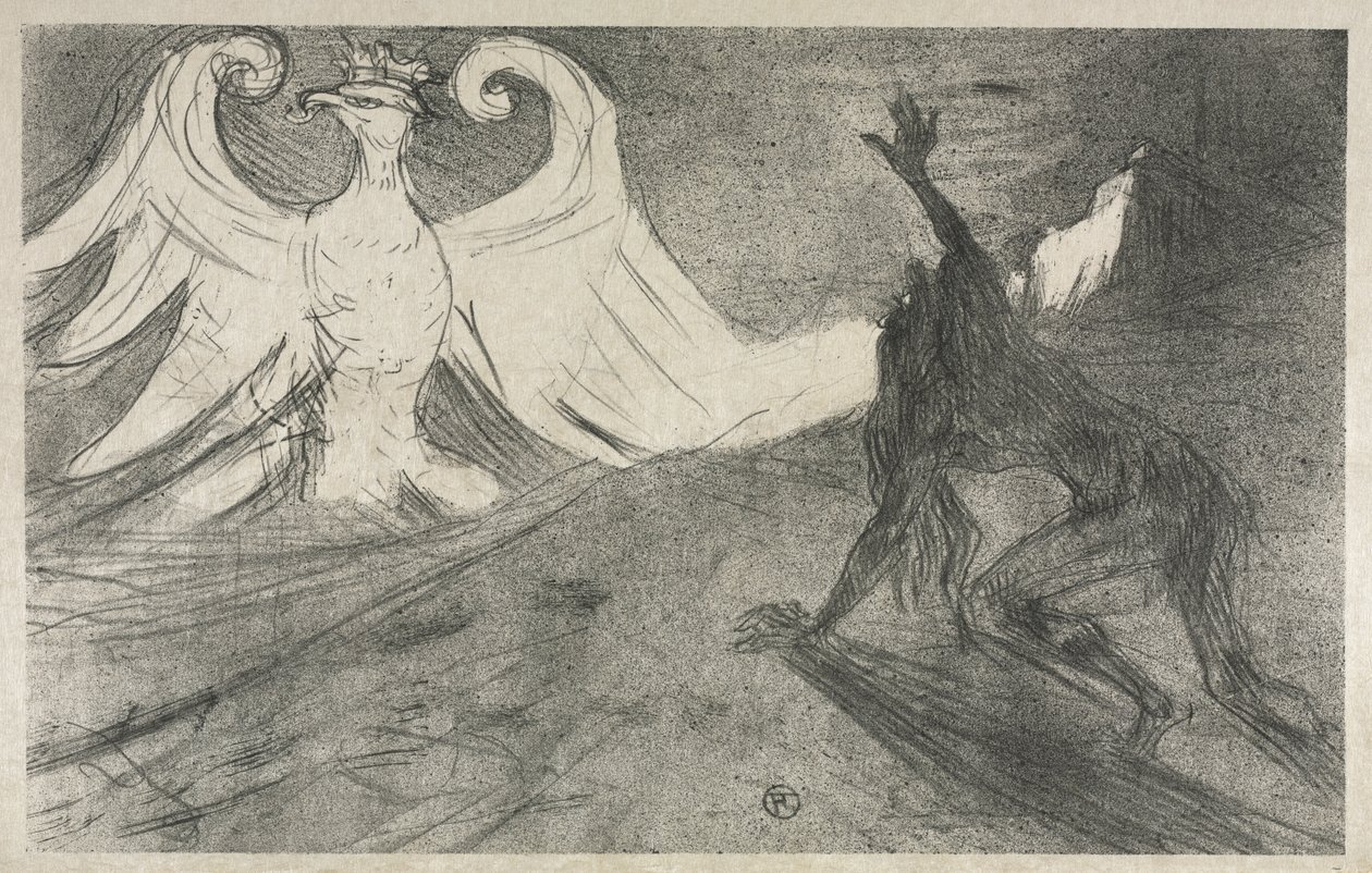 Project voor Frontispice voor: Aan de voet van de Sinaï door Henri de Toulouse Lautrec
