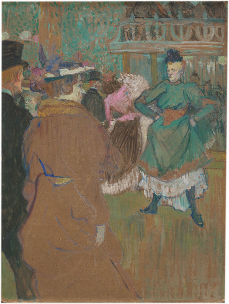 Quadrille bij de Moulin Rouge door Henri de Toulouse-Lautrec