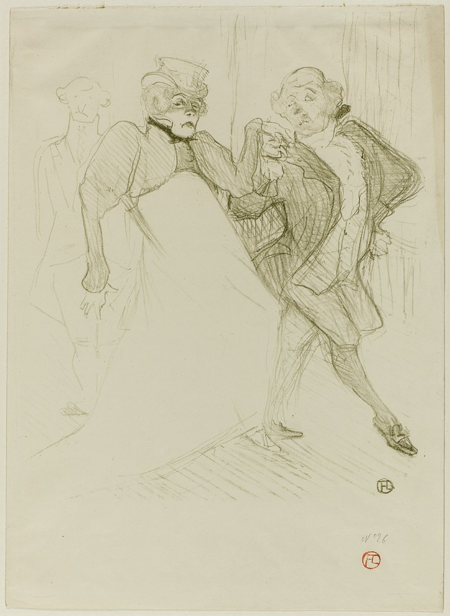 Réjane en Galipaux, in Madame Sans-Gêne door Henri de Toulouse Lautrec