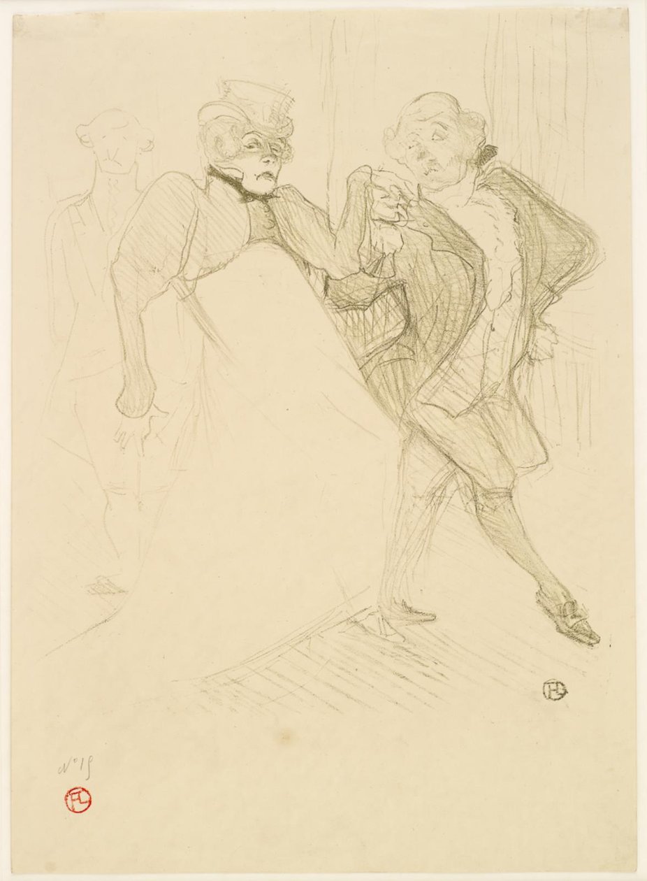 Réjane en Galipaux in Madame Sans-Gêne door Henri de Toulouse Lautrec