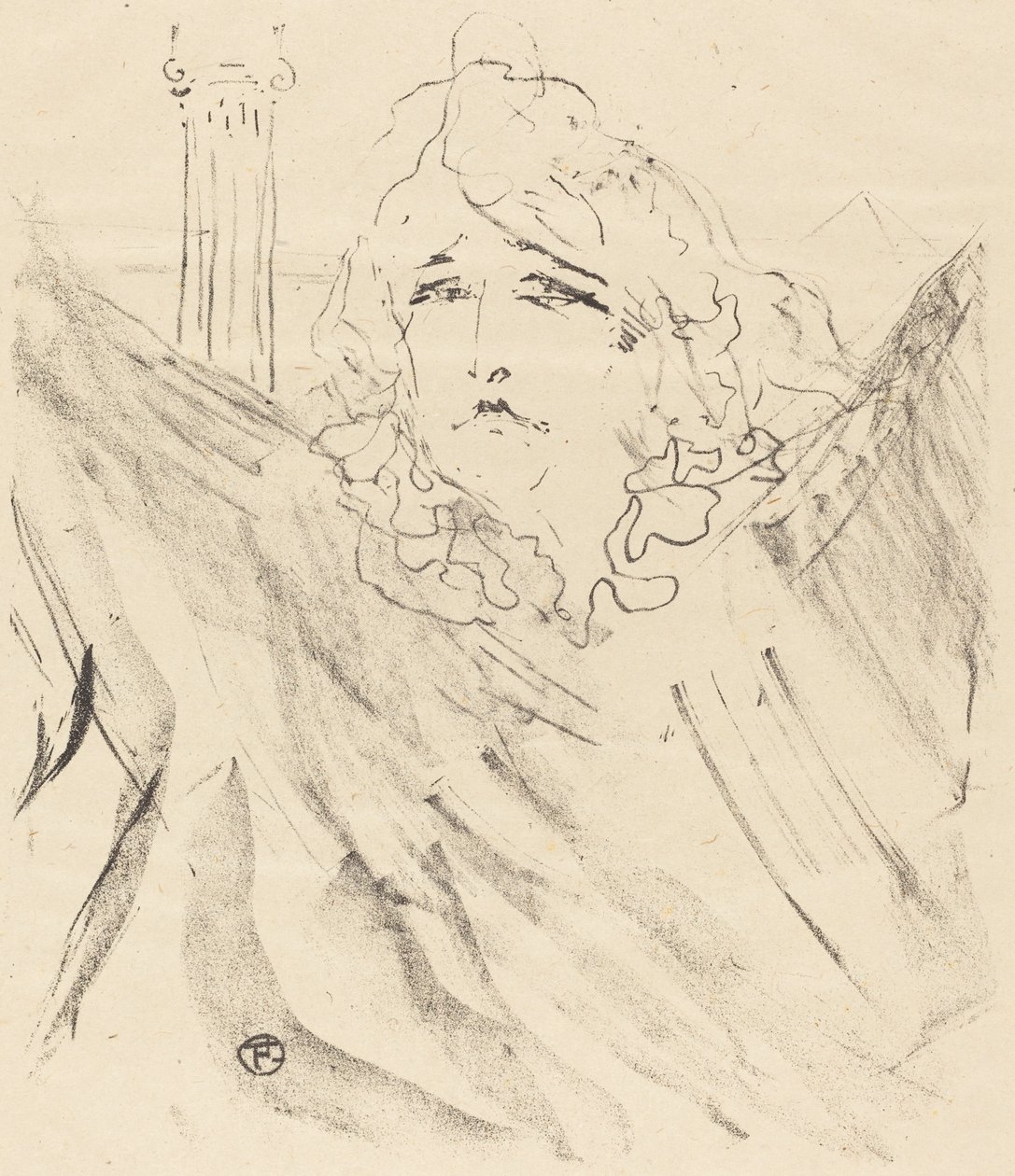 Sarah Bernhardt in "Cleopatra" door Henri de Toulouse Lautrec
