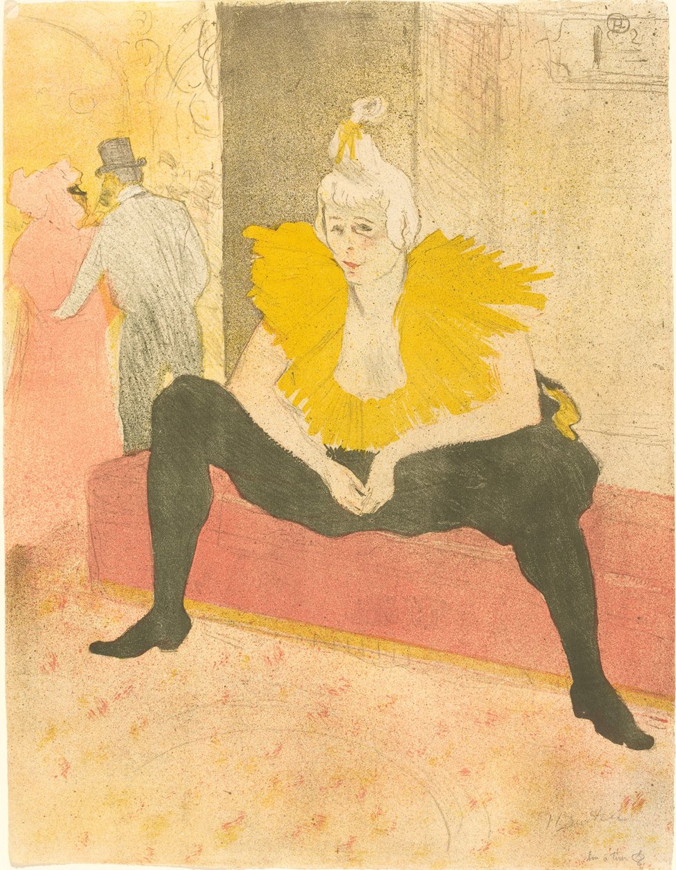 Zittende clownes door Henri de Toulouse-Lautrec