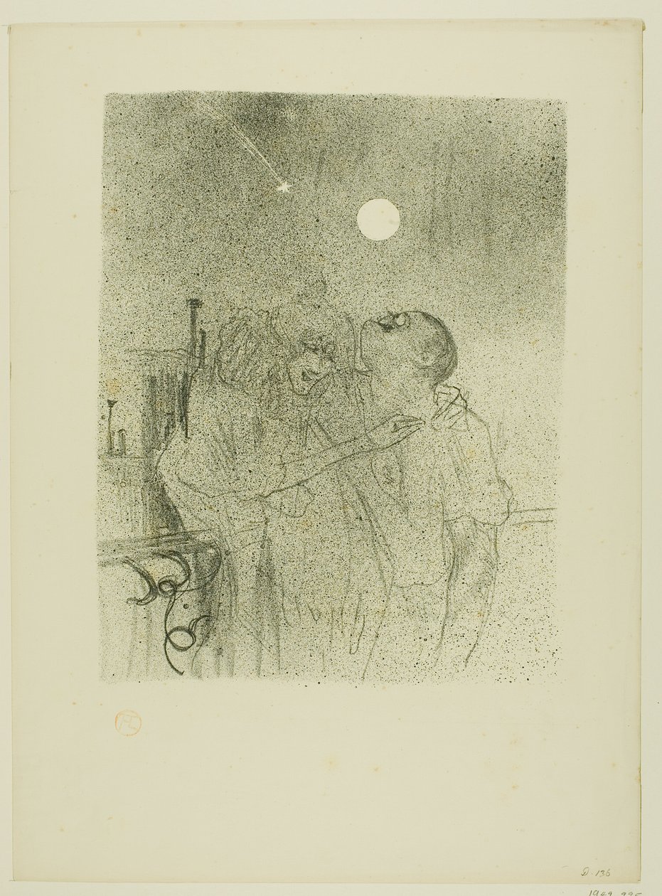 Vallende sterren, uit Mélodies de Désiré Dihau door Henri de Toulouse Lautrec