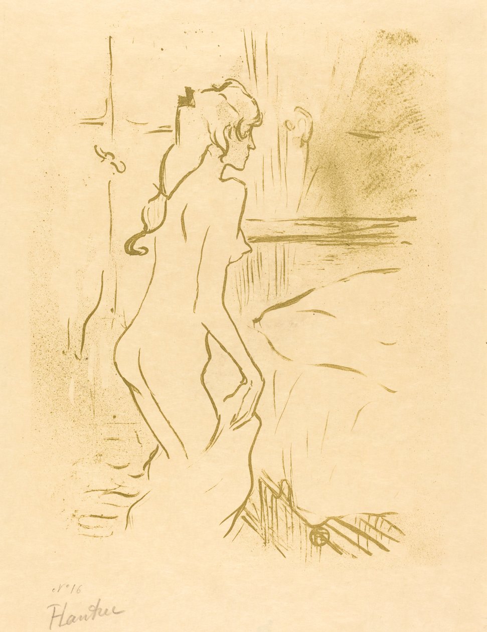 Studie van een Vrouw (Etude de femme) door Henri de Toulouse-Lautrec