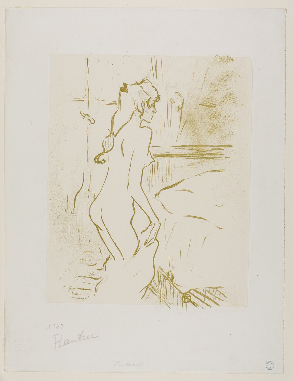 Studie van een vrouw door Henri de Toulouse Lautrec