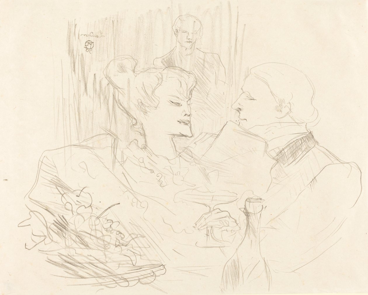 Avondmaal in Londen door Henri de Toulouse Lautrec