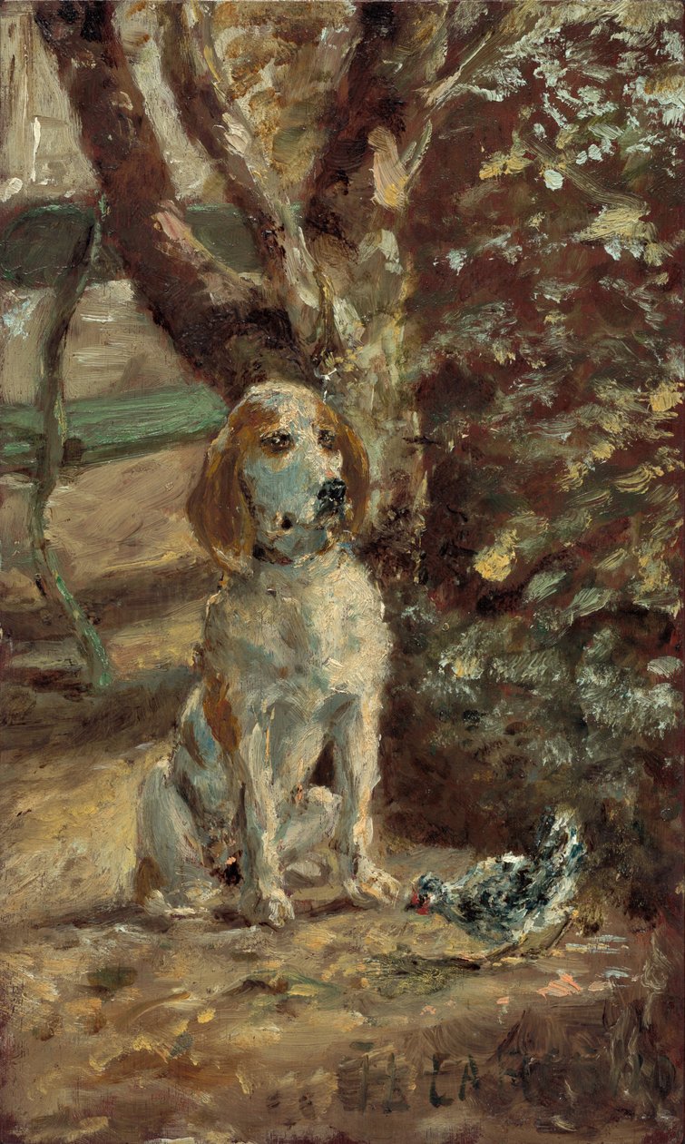 De hond van de kunstenaar Flèche door Henri de Toulouse Lautrec