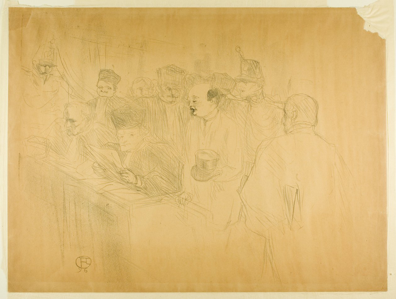 Het Arton-proces (derde plaat) door Henri de Toulouse Lautrec