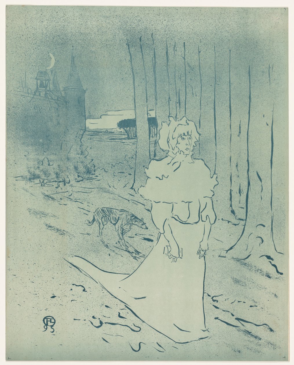 De Kasteelvrouw of de Tocsin, 1895 door Henri de Toulouse Lautrec
