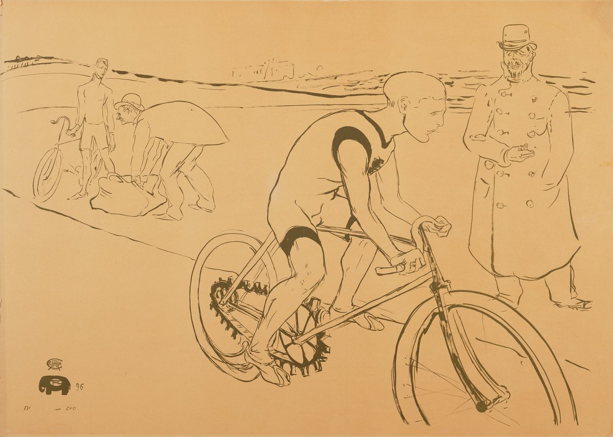 De Fietser Michael, 1896 door Henri de Toulouse Lautrec