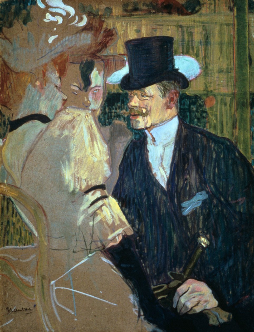 De Engelsman in de Moulin Rouge, 1892 door Henri de Toulouse Lautrec