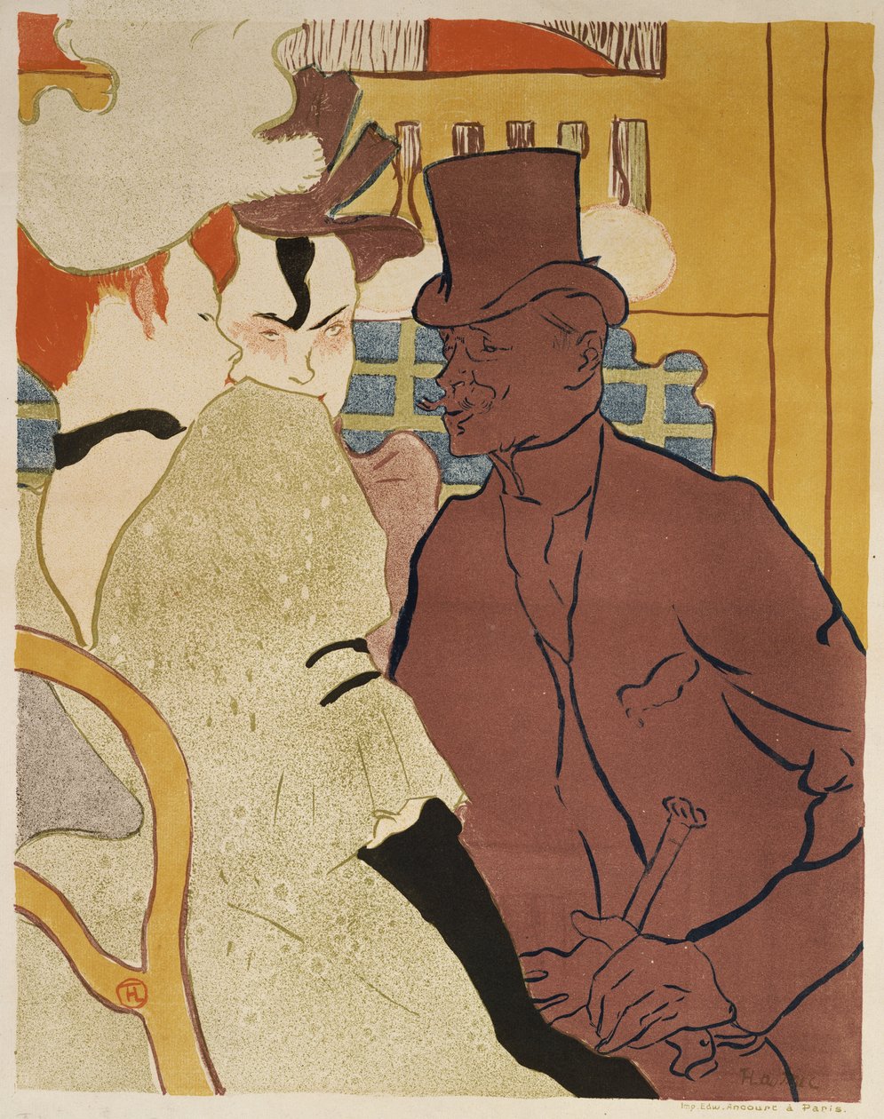 De Engelsman in de Moulin Rouge, 1892 door Henri de Toulouse Lautrec