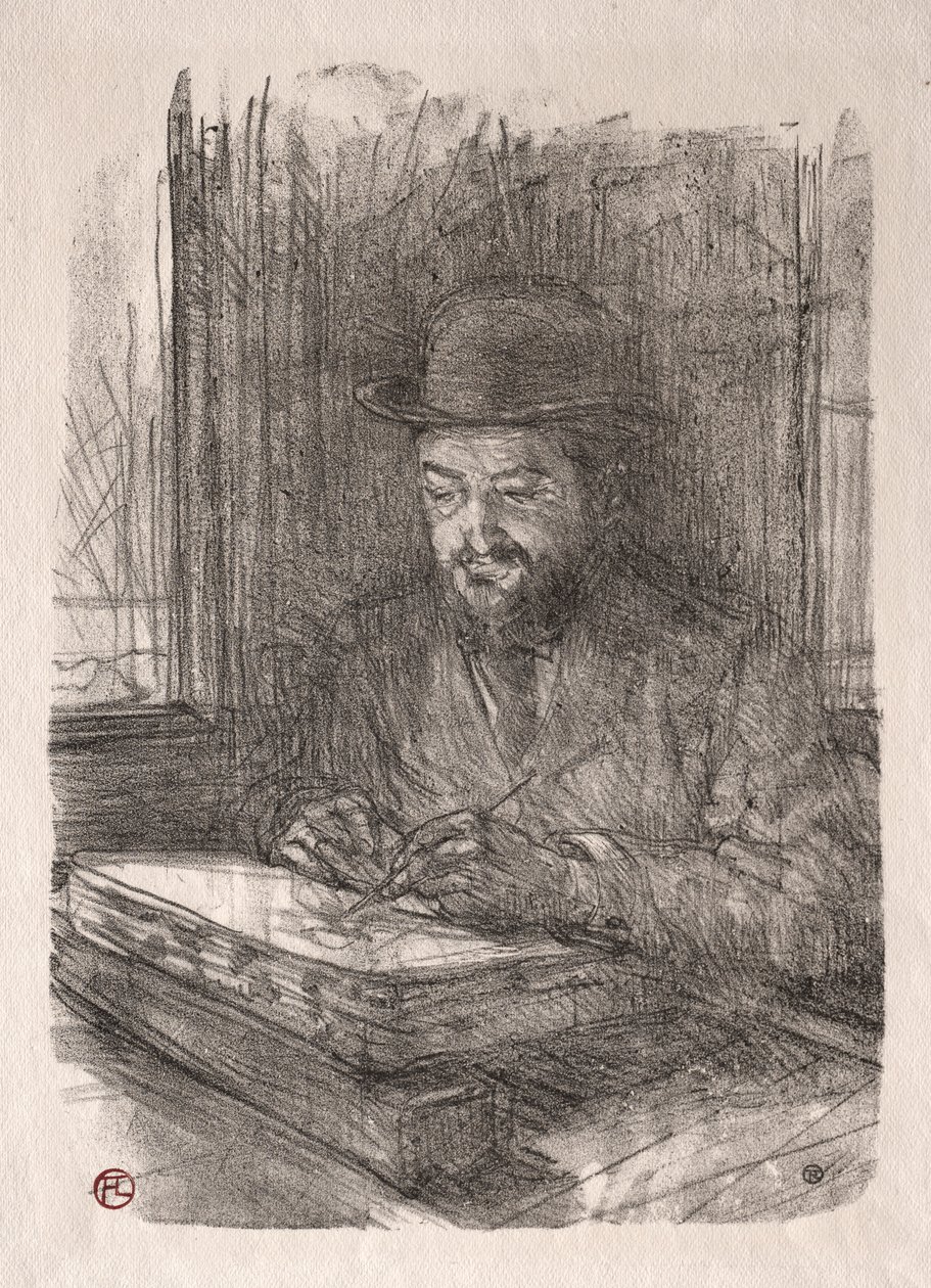 De goede lithograaf door Henri de Toulouse-Lautrec