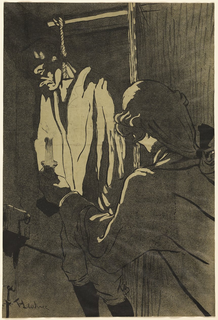 De gehangene door Henri de Toulouse Lautrec