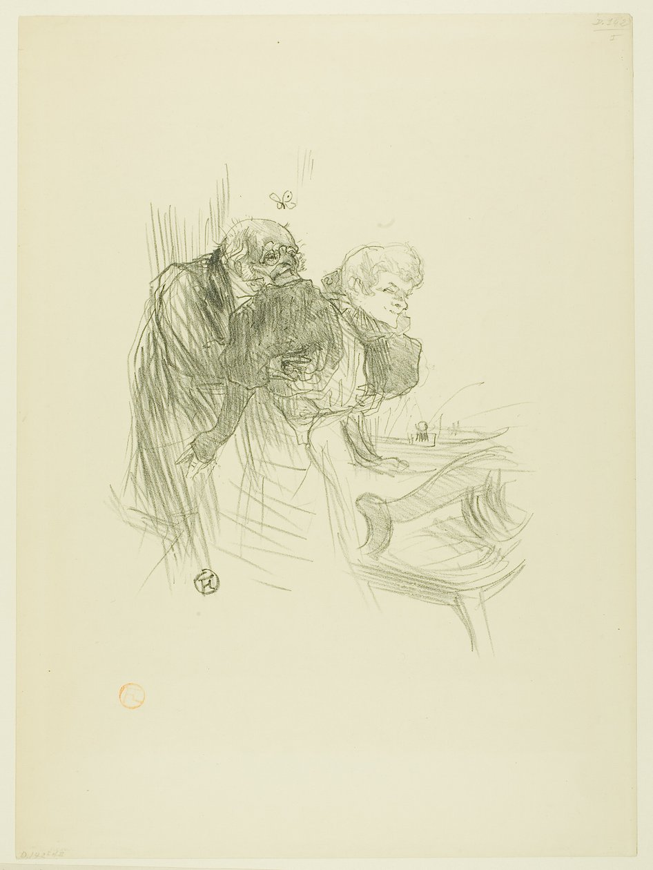 Het gebed van de Poolse joden, uit Au Pied du Sinaï door Henri de Toulouse Lautrec