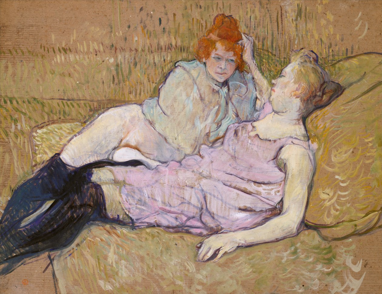 De sofa door Henri de Toulouse Lautrec