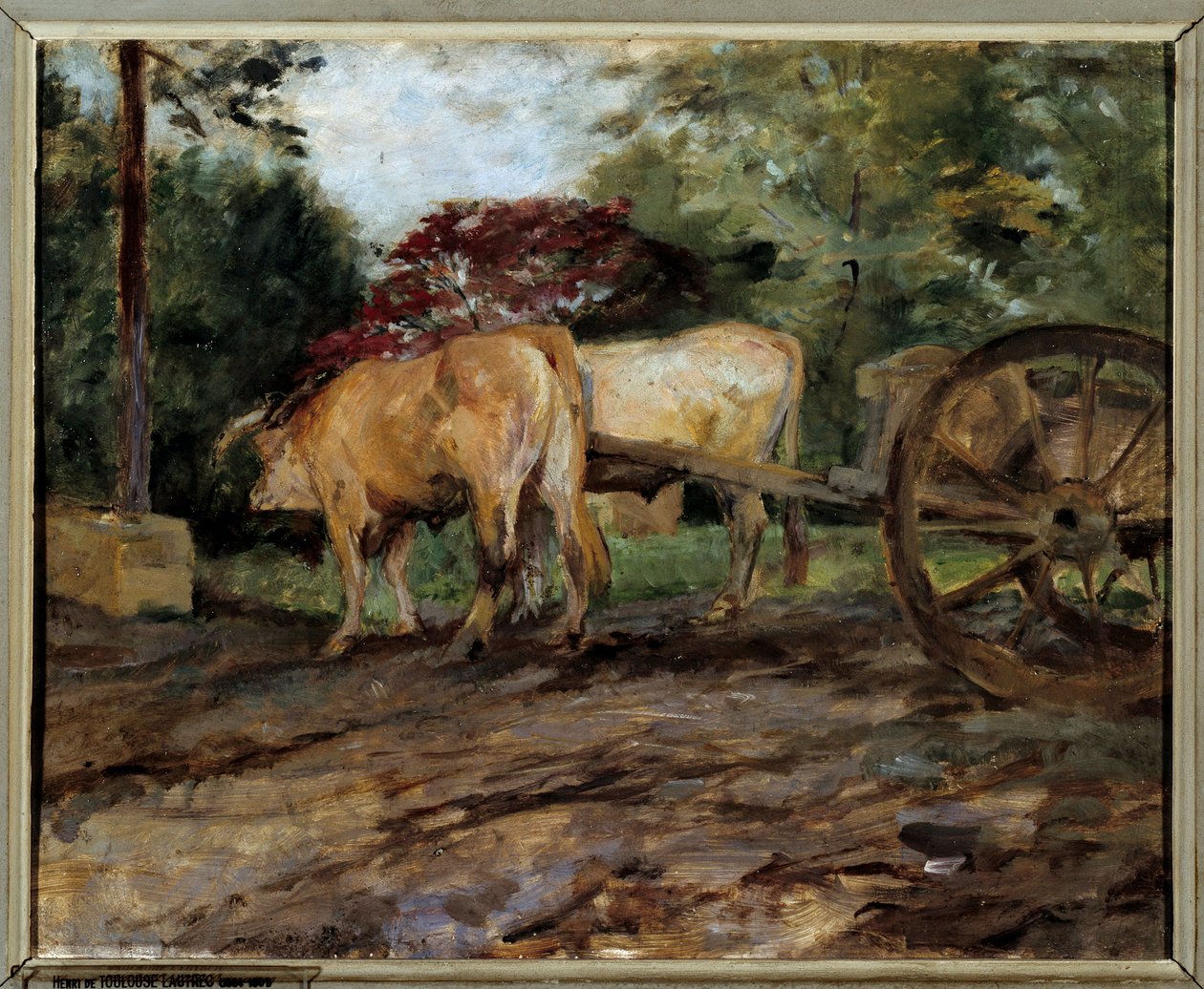 De ossen onder het juk door Henri de Toulouse Lautrec
