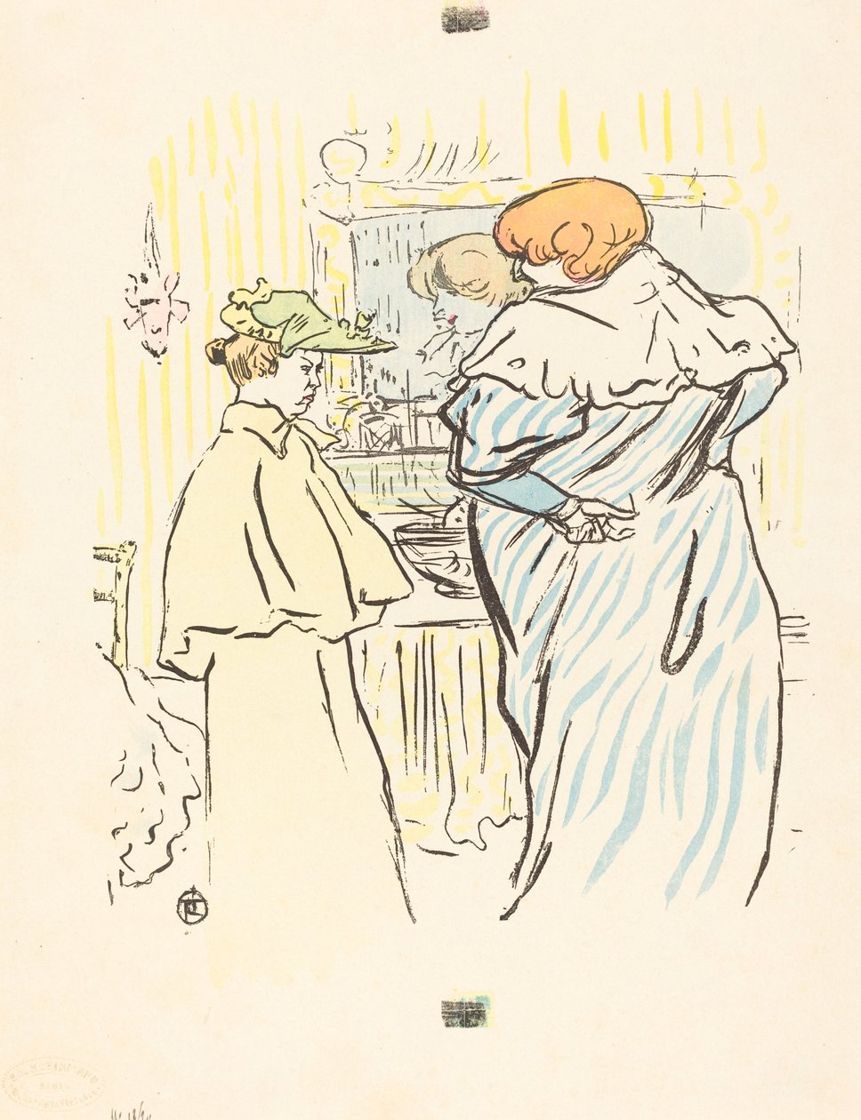 Twee Vrouwen voor een Spiegel door Henri de Toulouse Lautrec