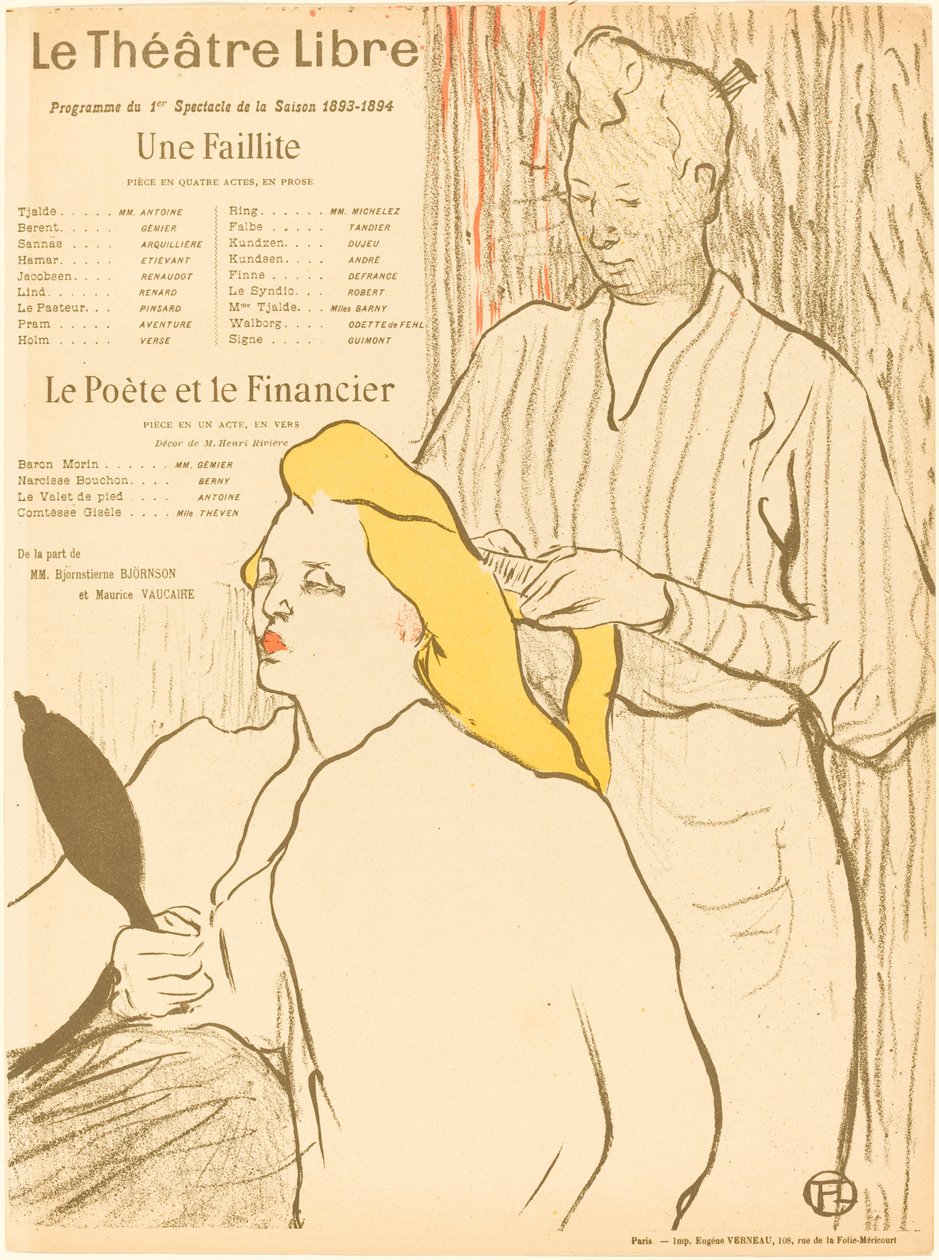 Een Faillissement; De Dichter en de Financier door Henri de Toulouse Lautrec