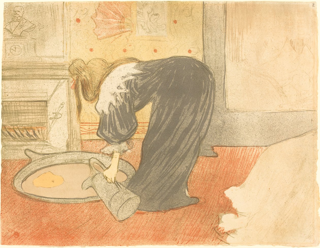 Vrouw in bad door Henri de Toulouse Lautrec