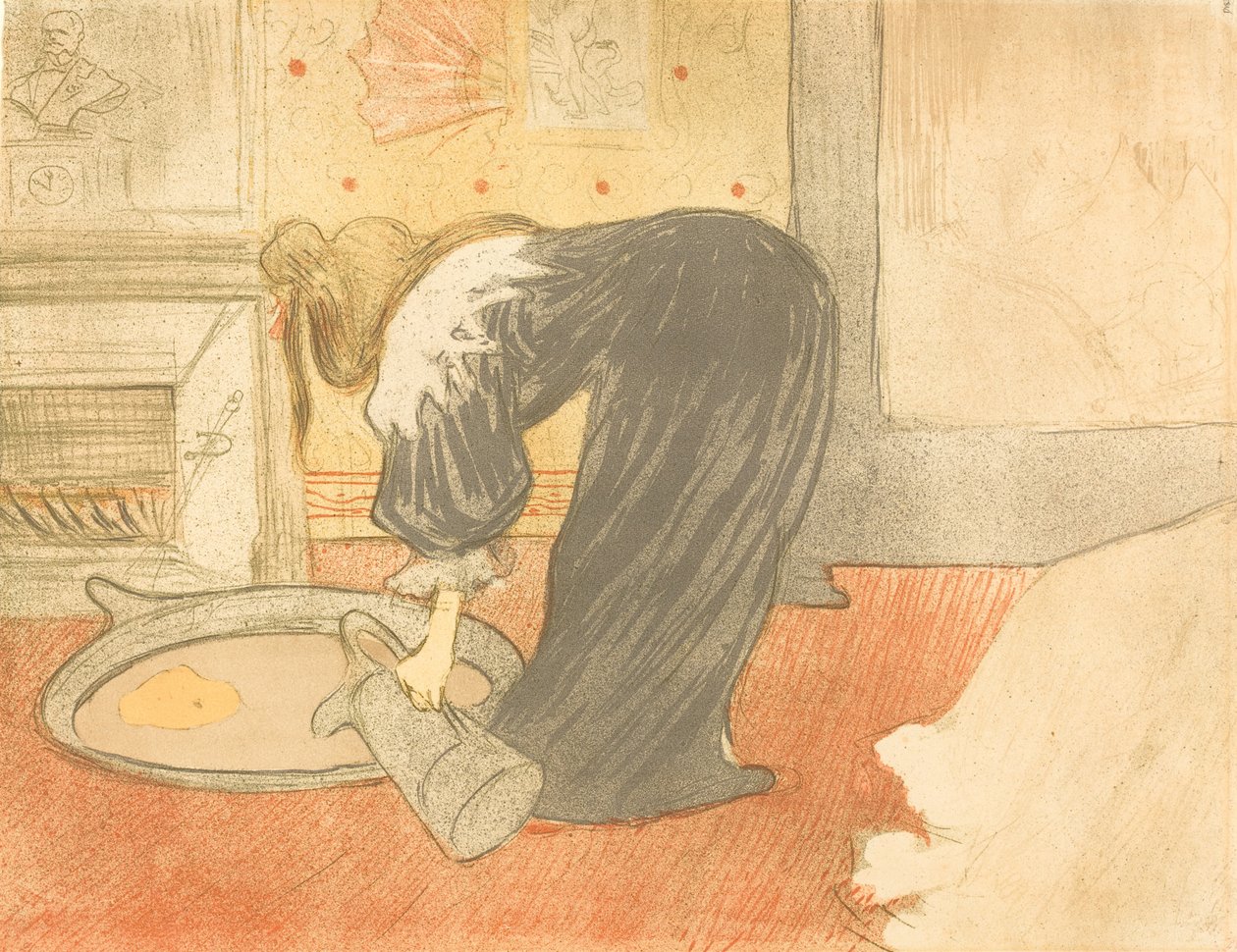 Vrouw bij het bad Femme au tub, 1896 door Henri de Toulouse Lautrec