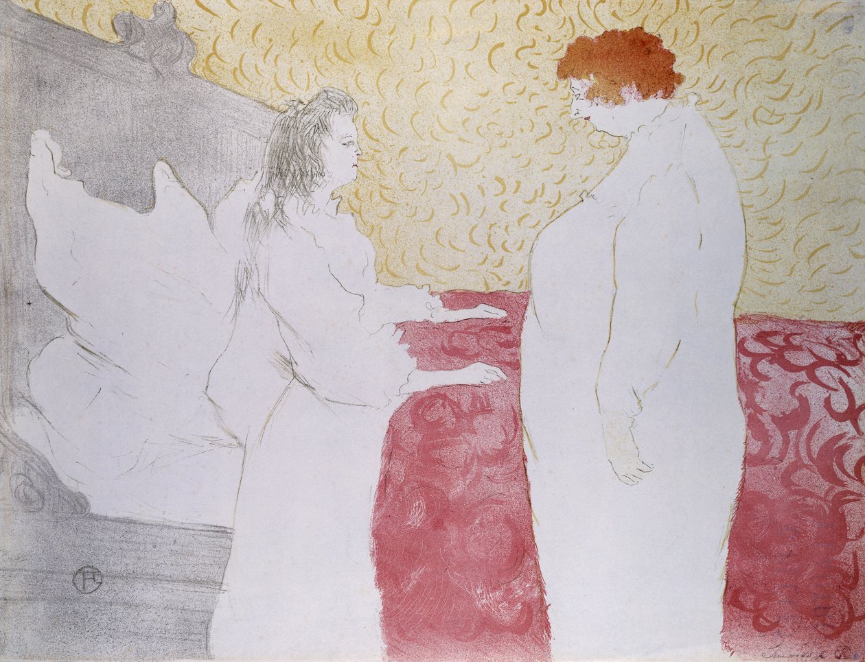 Vrouw in Bed, Profiel - het Kleine Opstaan, uit Elles, 1896 door Henri de Toulouse Lautrec