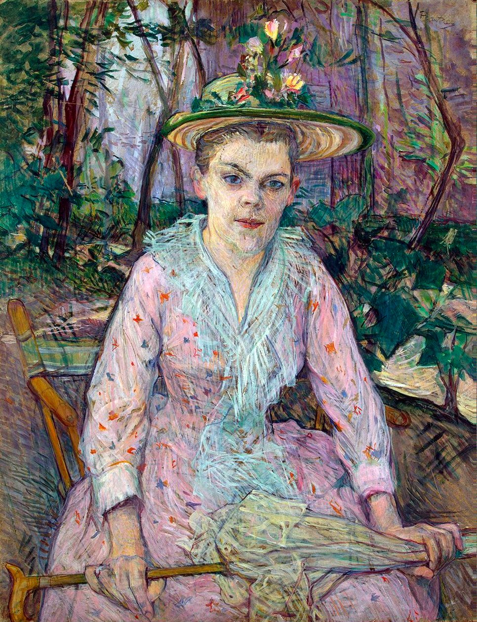 Vrouw met een paraplu, 1889 door Henri de Toulouse Lautrec
