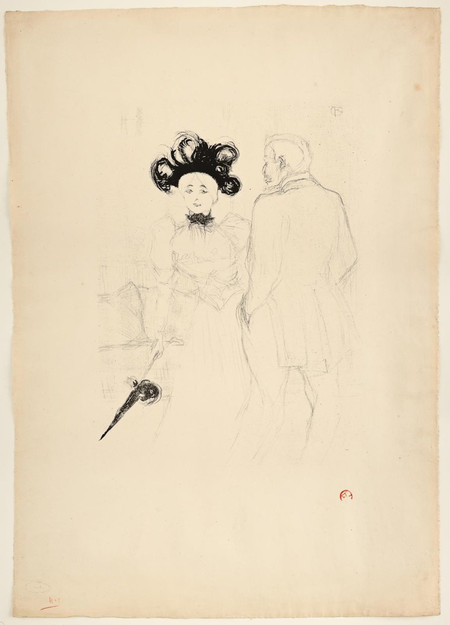 Yahne en Antoine, in De Moeilijke Leeftijd door Henri de Toulouse Lautrec