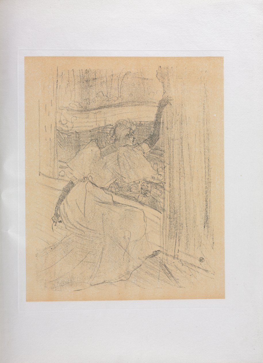 Yvette Guilbert-Engelse Serie: Saluant le public door Henri de Toulouse Lautrec