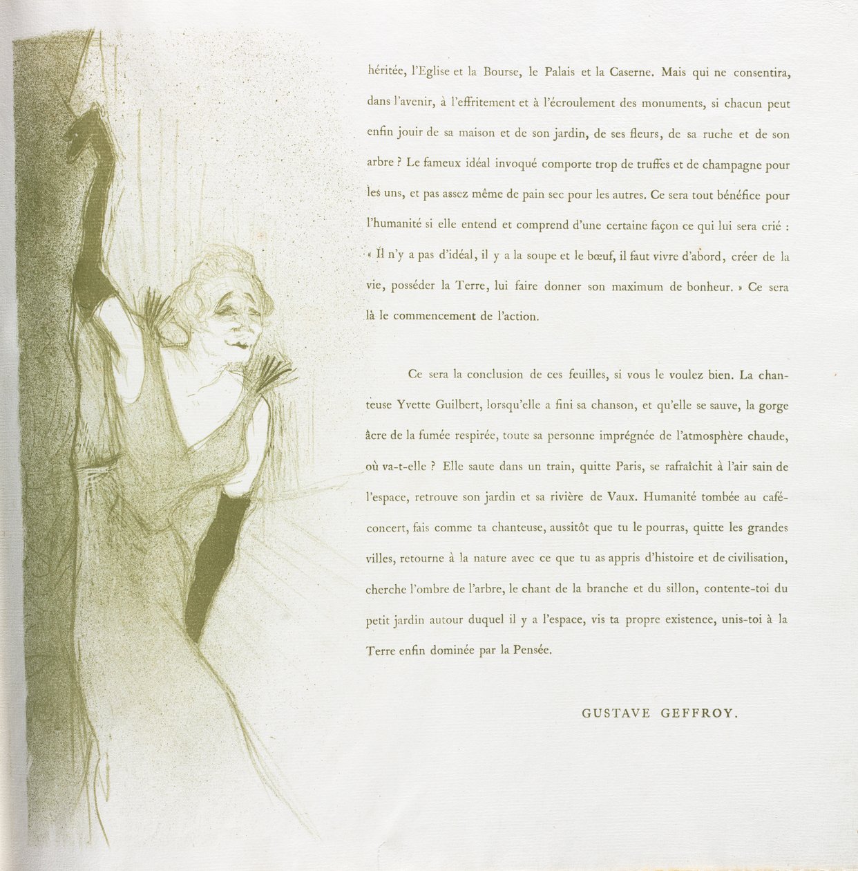 Yvette Guilbert-Franse Serie: Nr. 16 door Henri de Toulouse Lautrec
