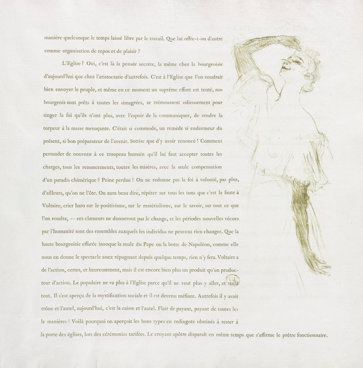 Yvette Guilbert-Franse Serie: Nr. 7 door Henri de Toulouse Lautrec