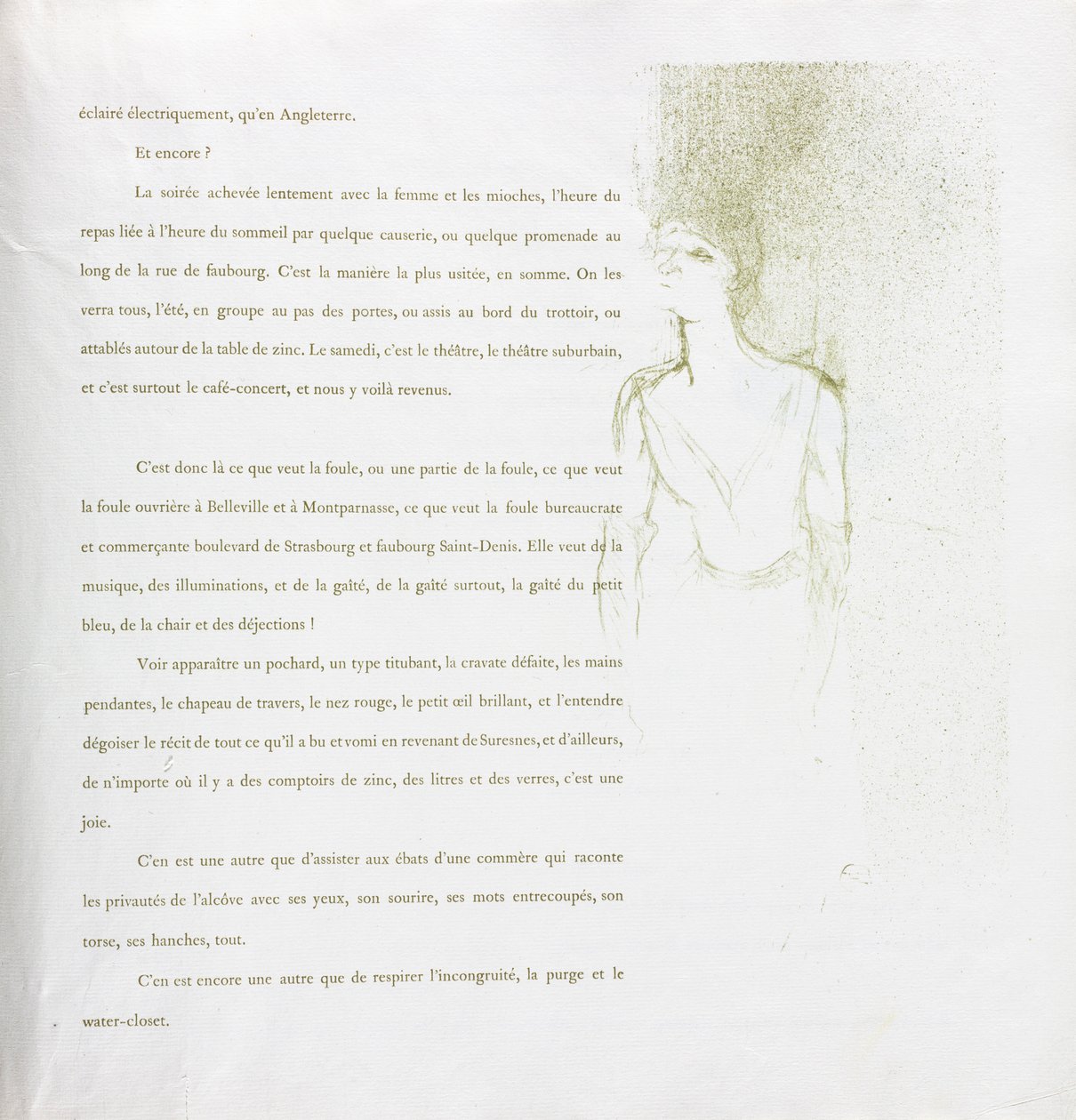 Yvette Guilbert-Franse Serie: Nr. 9, 1894 door Henri de Toulouse Lautrec