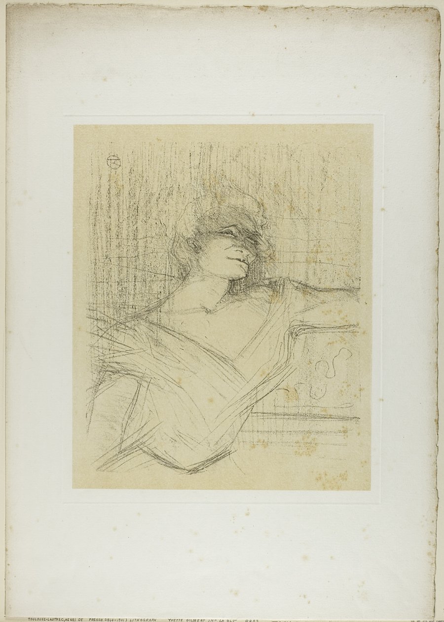 Yvette Guilbert—Dans la Glu, uit Yvette Guilbert door Henri de Toulouse Lautrec
