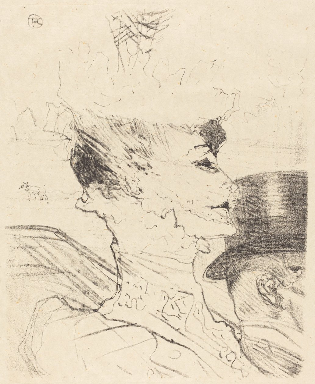 Yvette Guilbert? door Henri de Toulouse Lautrec
