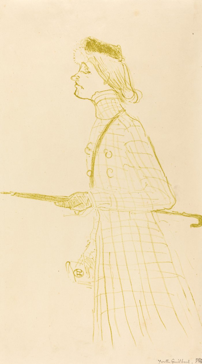 Yvette Guilbert door Henri de Toulouse Lautrec