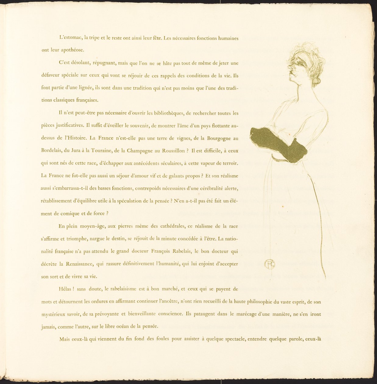 Yvette Guilbert door Henri de Toulouse-Lautrec