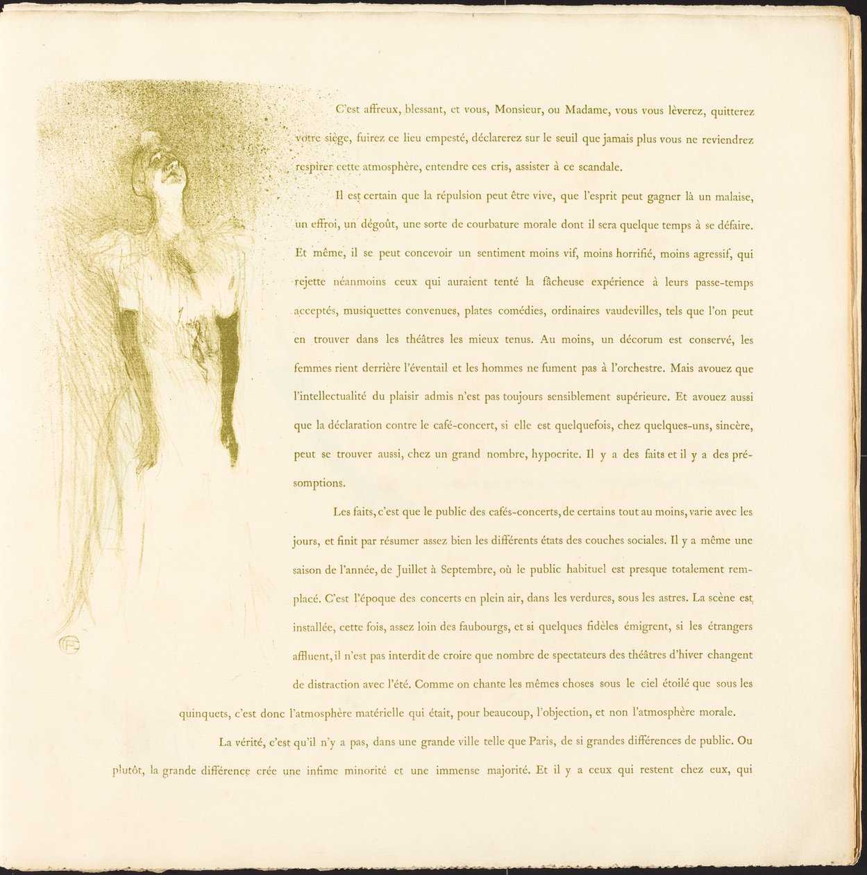 Yvette Guilbert door Henri de Toulouse Lautrec