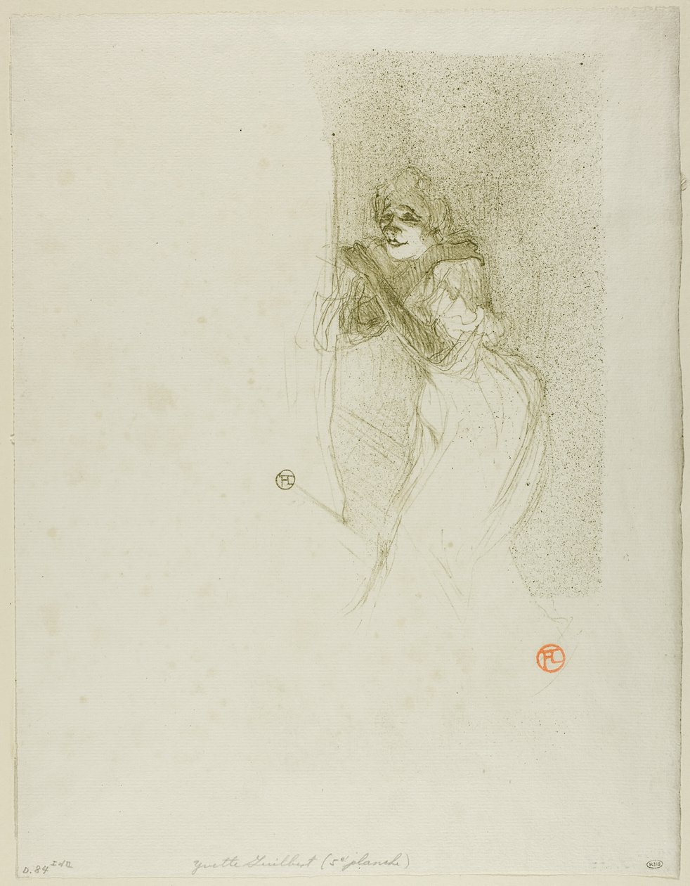 Yvette Guilbert door Henri de Toulouse Lautrec