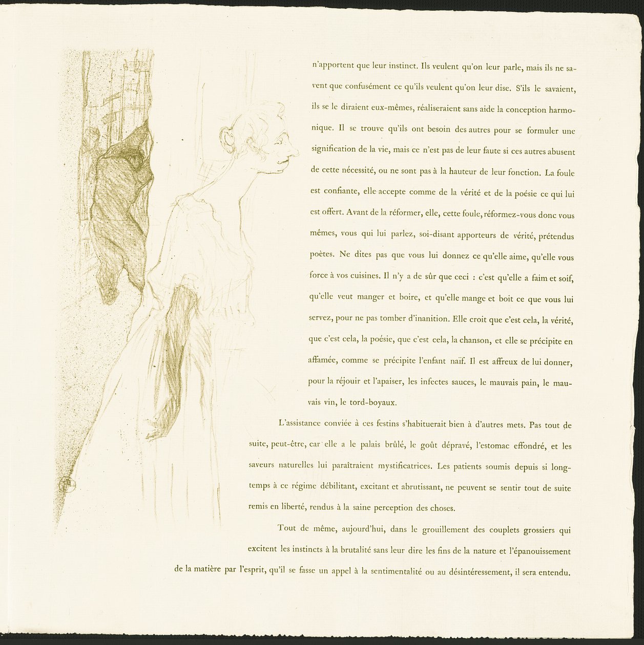 Yvette Guilbert door Henri de Toulouse Lautrec