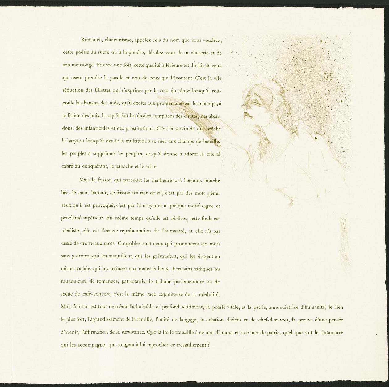 Yvette Guilbert door Henri de Toulouse Lautrec