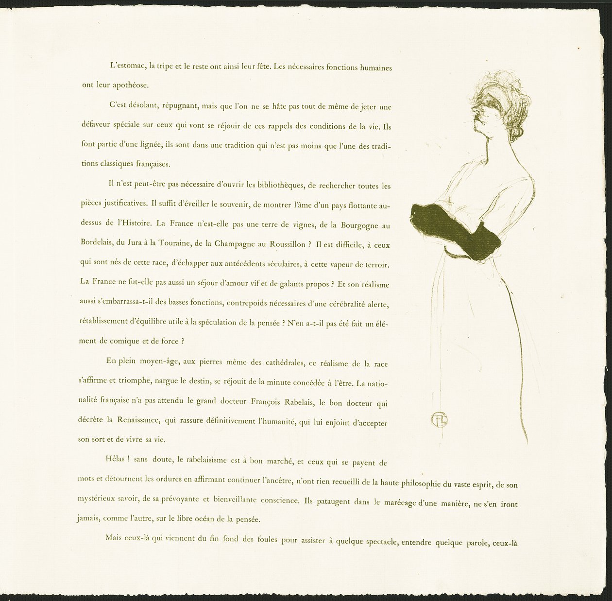 Yvette Guilbert door Henri de Toulouse Lautrec