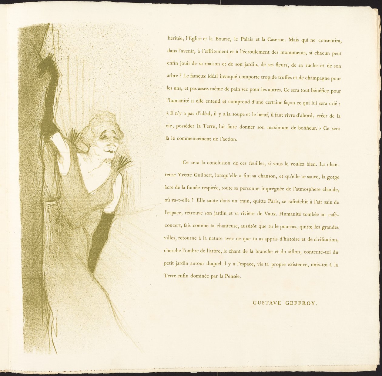 Yvette Guilbert, 1894 door Henri de Toulouse Lautrec