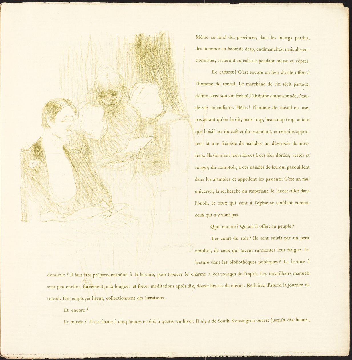 Yvette Guilbert door Henri de Toulouse Lautrec