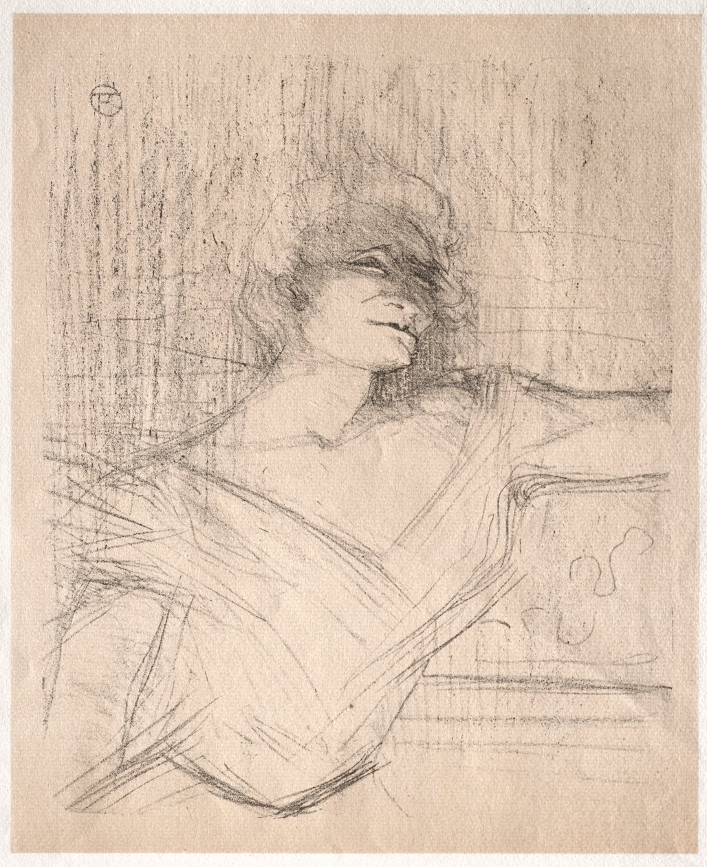 Yvette Guilbert: Dans la glu door Henri de Toulouse Lautrec