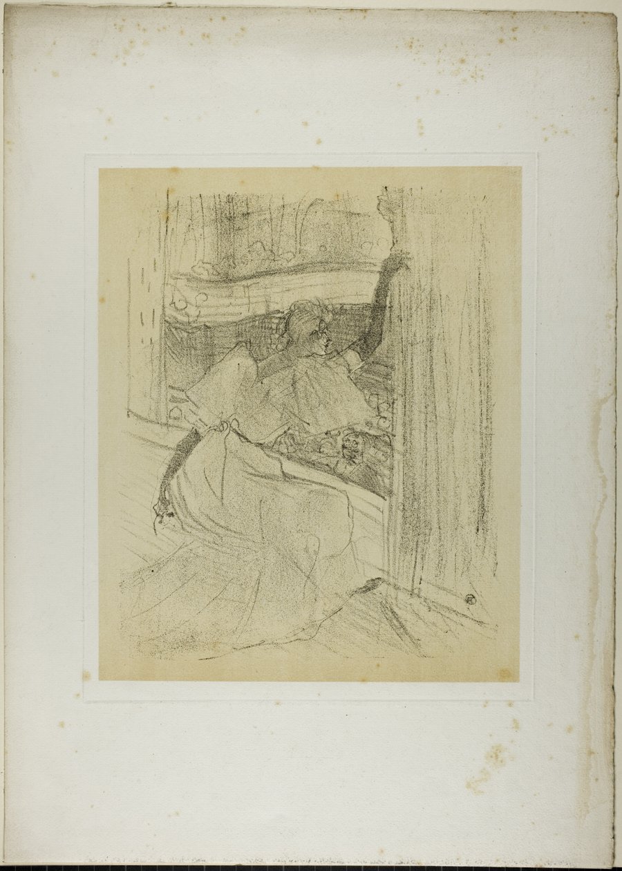 Yvette Guilbert neemt een buiging, uit Yvette Guilbert door Henri de Toulouse Lautrec