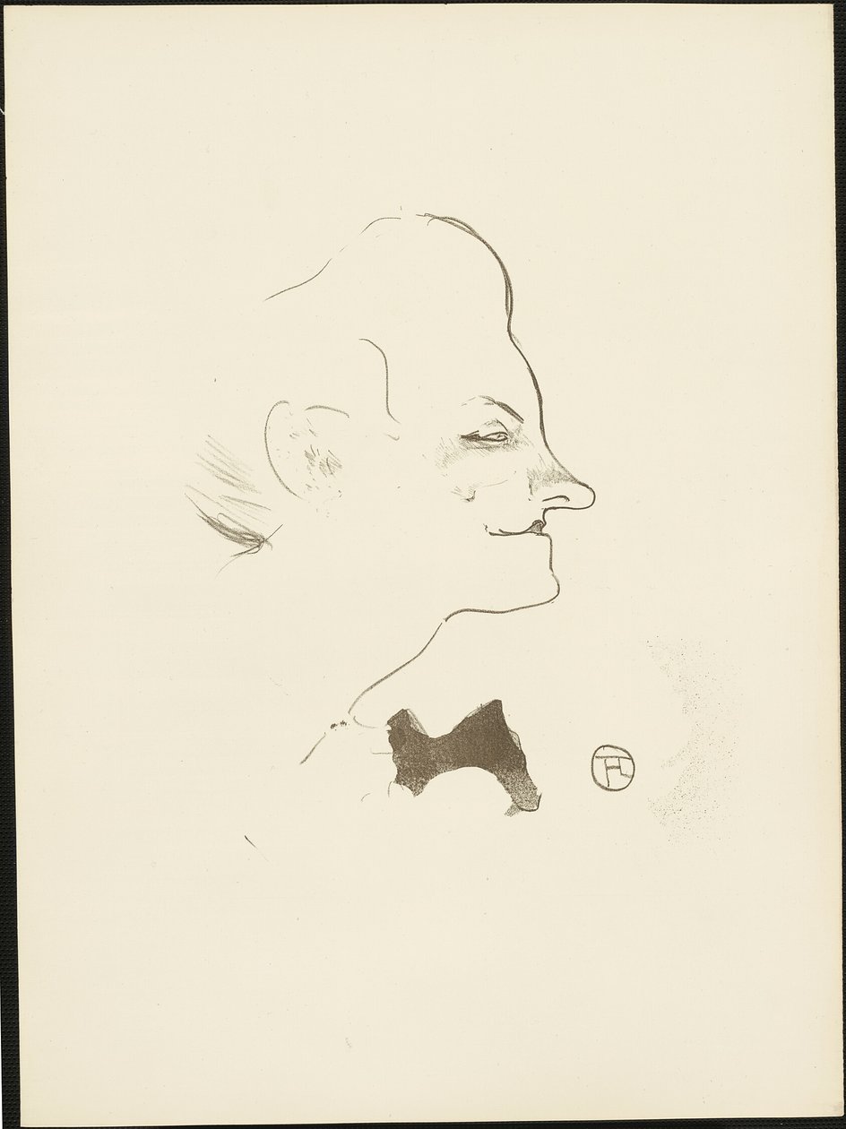 Yvette Guilbert, van Le Café-Concert door Henri de Toulouse Lautrec