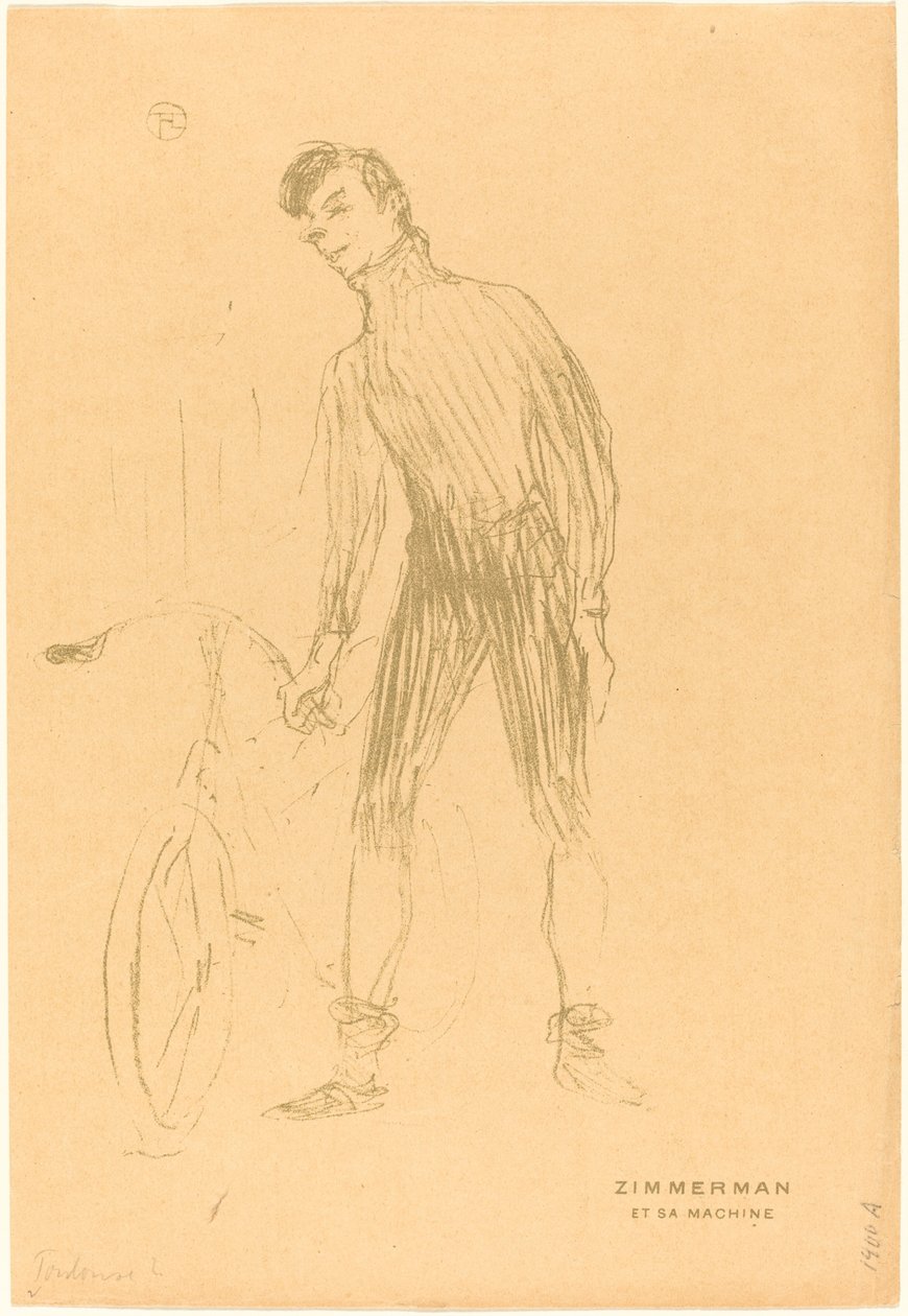 Zimmerman en zijn machine, 1895 door Henri de Toulouse Lautrec