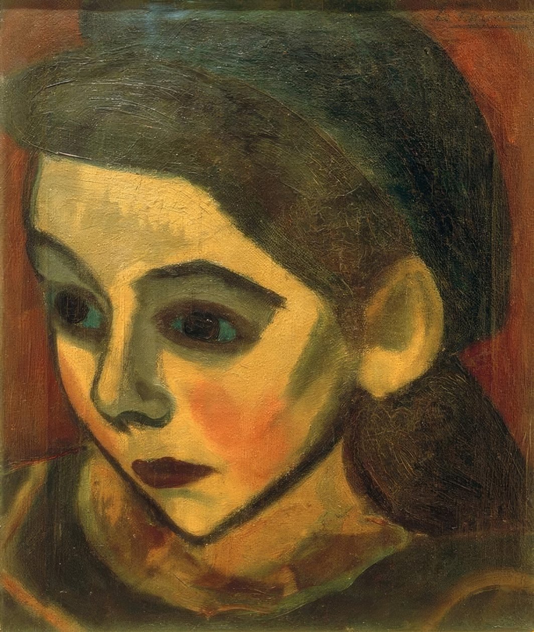 Bretons meisje door Henri Victor Gabriel Le Fauconnier